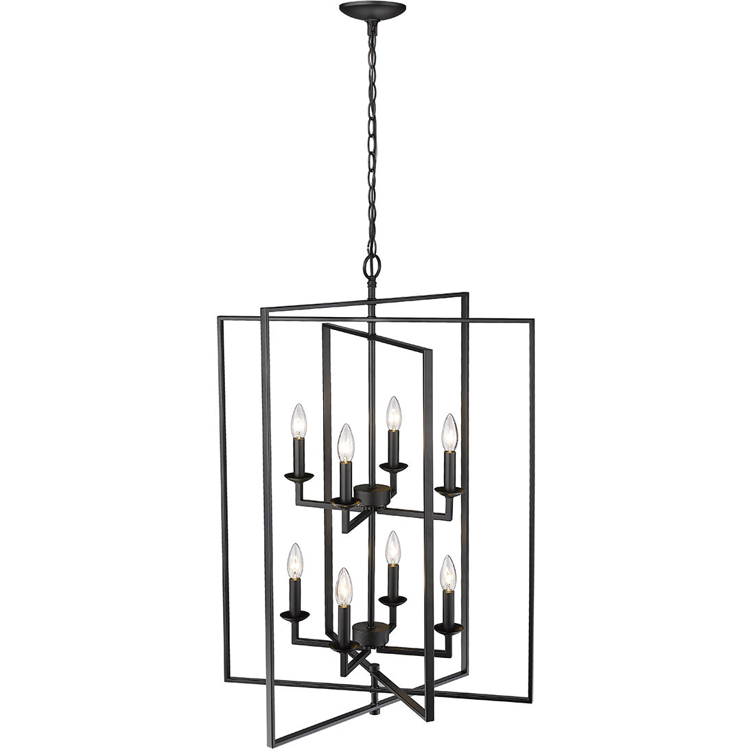 Nellis 8 Light 24 inch Matte Black Pendant Ceiling Light